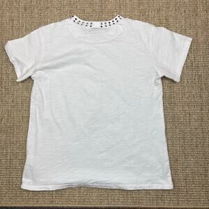 ✨ LNA Clothing Studded Neckline Tee | XS | White